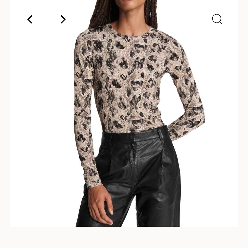 Snake Print Long Sleeve Top